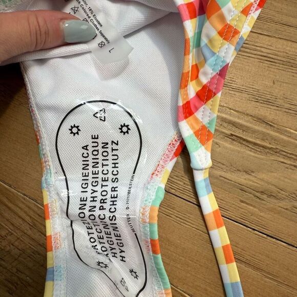 Plaid high waisted bikini size large - Picture 3 of 4